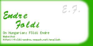 endre foldi business card