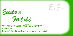 endre foldi business card